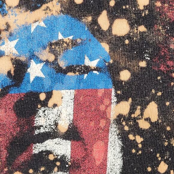Jimi-Hendrix Shirt Womens Small 17x23 Bleached USA-Flag - Picture 8 of 12